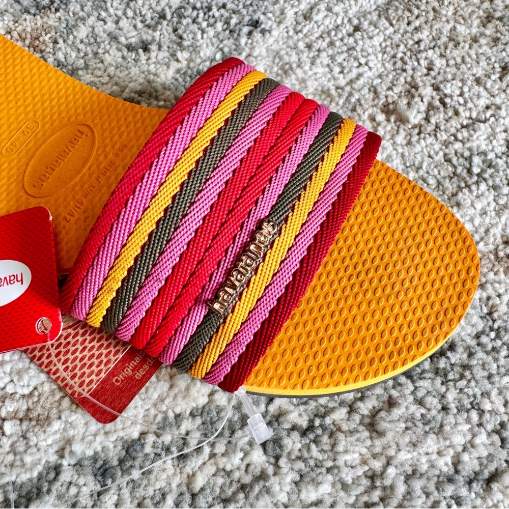 NWT Havaianas You Malta Mix Sandals, Orange Citrus, Multiple Sizes - Picture 4 of 10